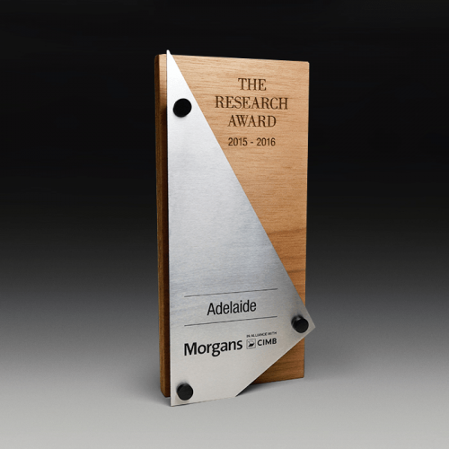 Morgans CIMB Research Award as Stainess and Plywood Trophies