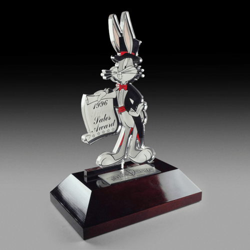 Warner Bros Movie World Sales Award as Bugs Bunny on Base