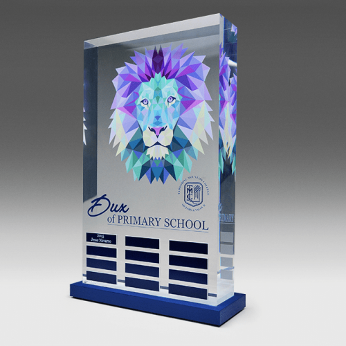 Tamborine Mountain College Custom Perpetual Trophy in Acrylic and Metal