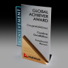Stainless Steel and Solid Timber with Jade Acrylic Award Steelarc SA01