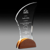 Clear Acrylic Award with Solid Timber Base Nouveau SDN