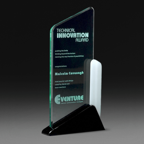Emerald Green &andBlack Pearl Acrylic Award Venture EMV