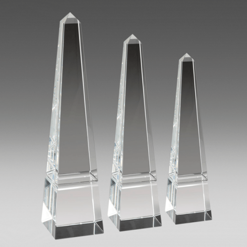 Clear Crystal Obelisk Trophy OE023
