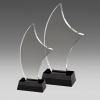 Optical Crystal Trophy on Black Base OE037