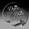 Optical Crystal Award with Silver Star OE044