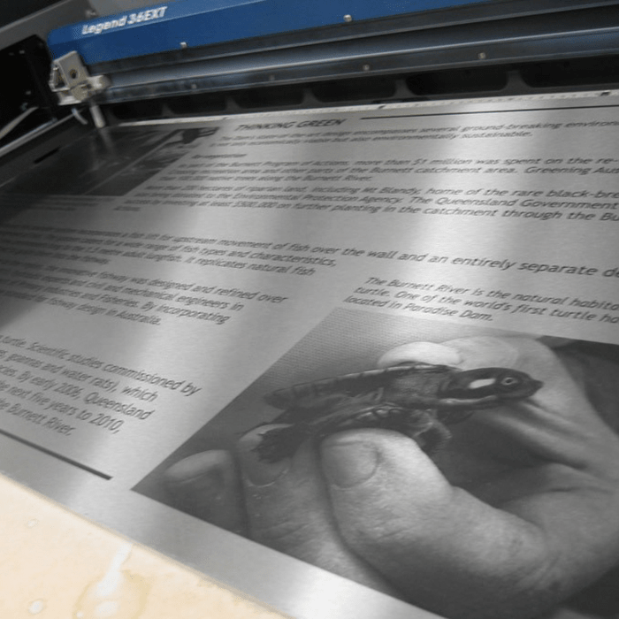 Engraved Stainless Steel Exterior Opening Plaque OPMM