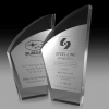Modern Acrylic Trophy with Metallic Fascia Platinum Earth PAT