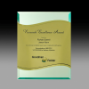 Sapphire Green Acrylic Plaque with Wave Metallic Fascia SAPW