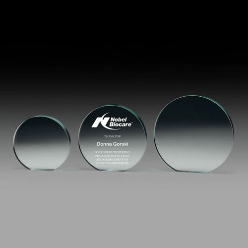 Round Jade Glass Award W701