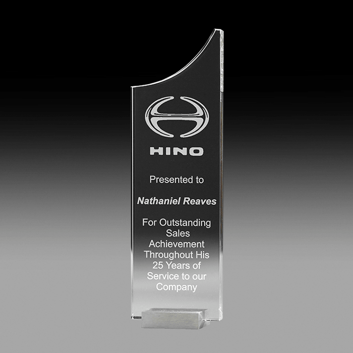 Advance Crystal Tower Award YJ120 Master Engraving