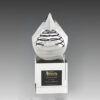 Crystal Pyramid Award with Black Spiral on Base LC25