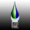 Green and Blue Wide Drop on Crystal Base CL30 Green and Blue Wide Drop on Crystal Base CL30