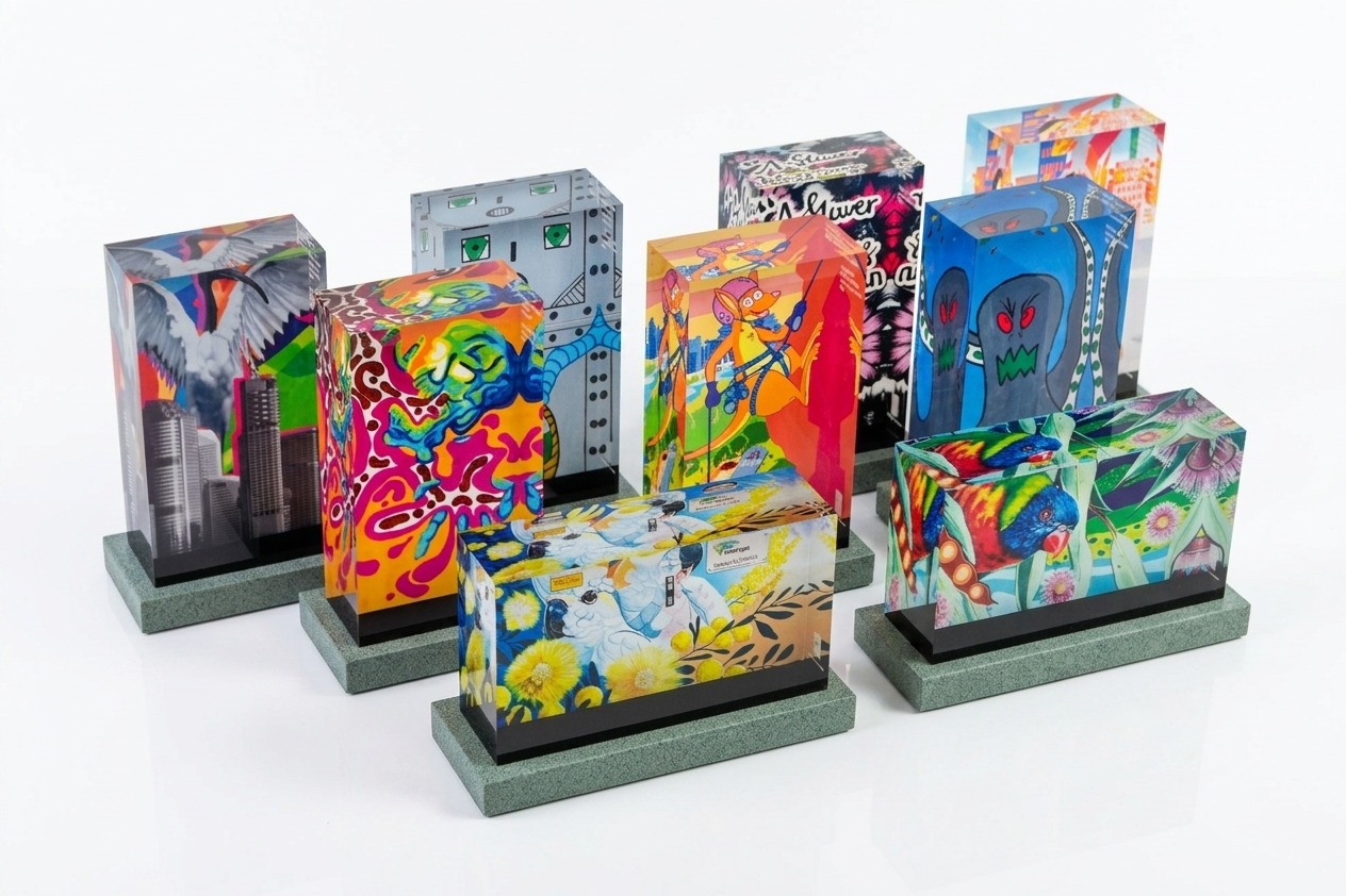 Custom Artforce Block Awards & Street Art Trophies Custom Artforce Block Awards & Street Art Trophies